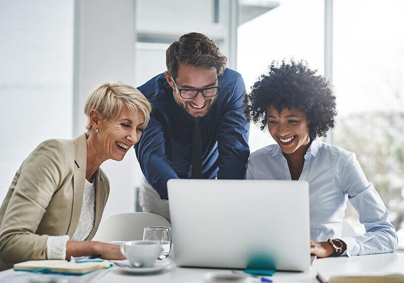 business people talking